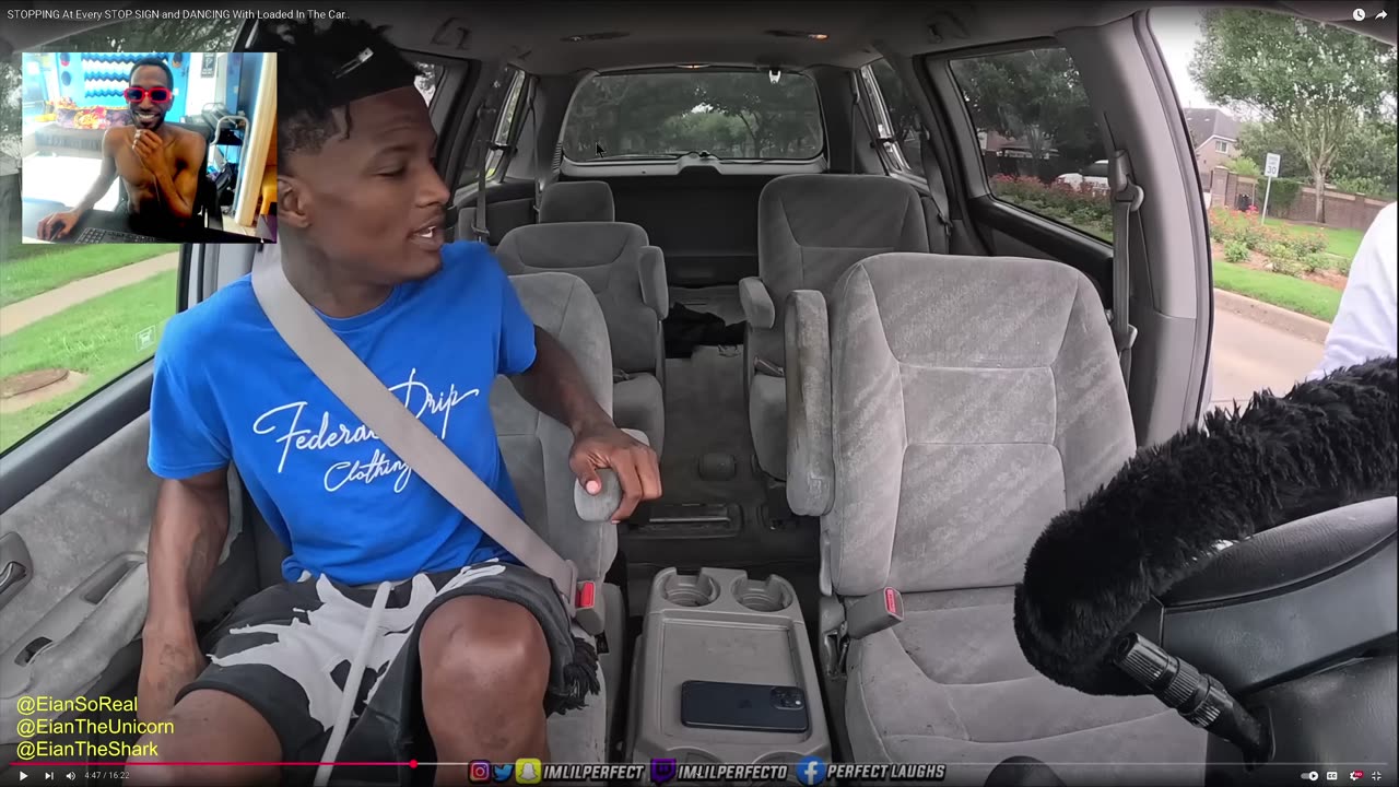 Lil Perfect VLOGS STOPPING At Every STOP SIGN and DANCING With Loaded In The Car Uncle Eian Reatcs
