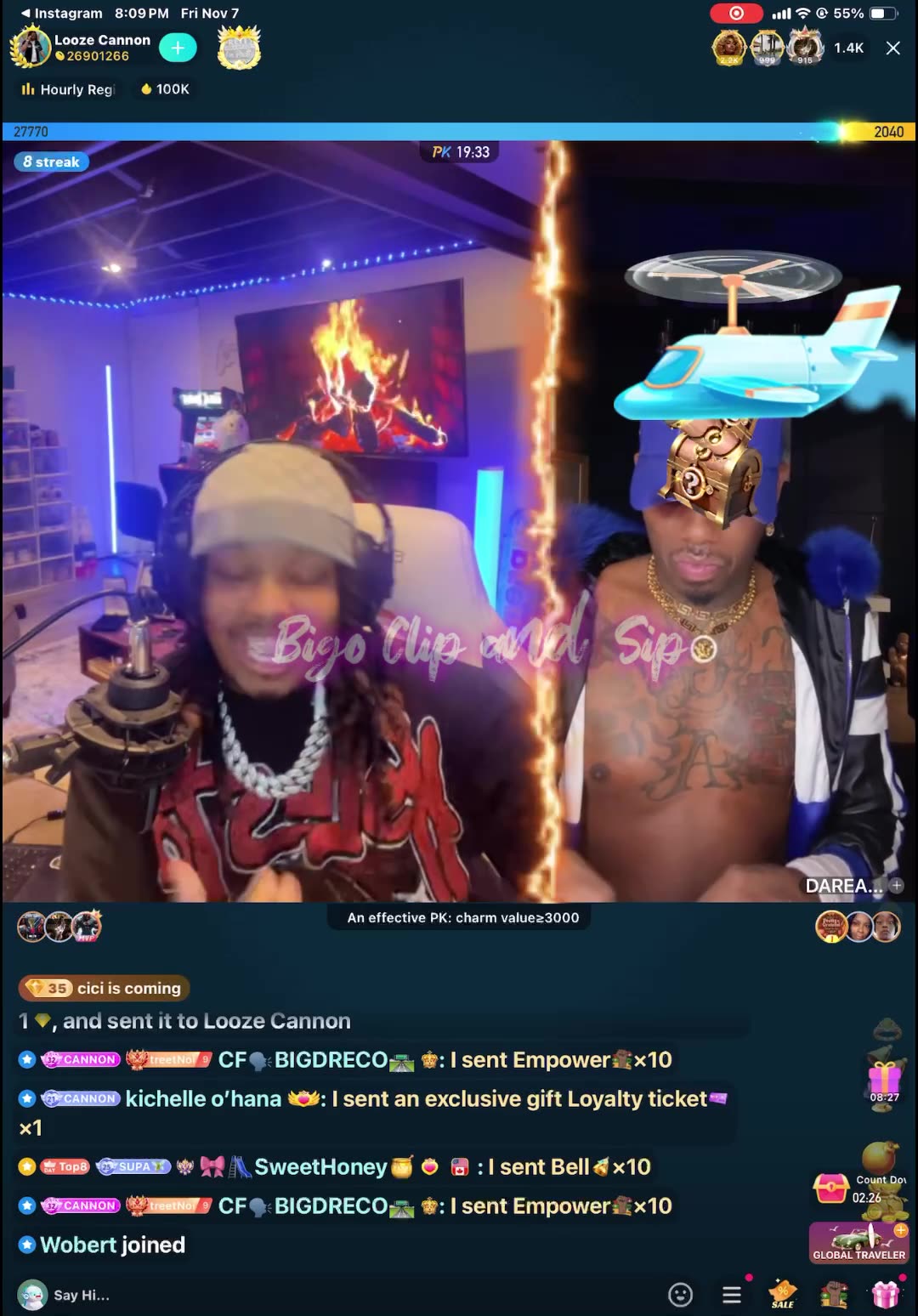 LoozeCannon n Supa have a 20 minute freestyle PK 11/7/25 #bigoclipandsip