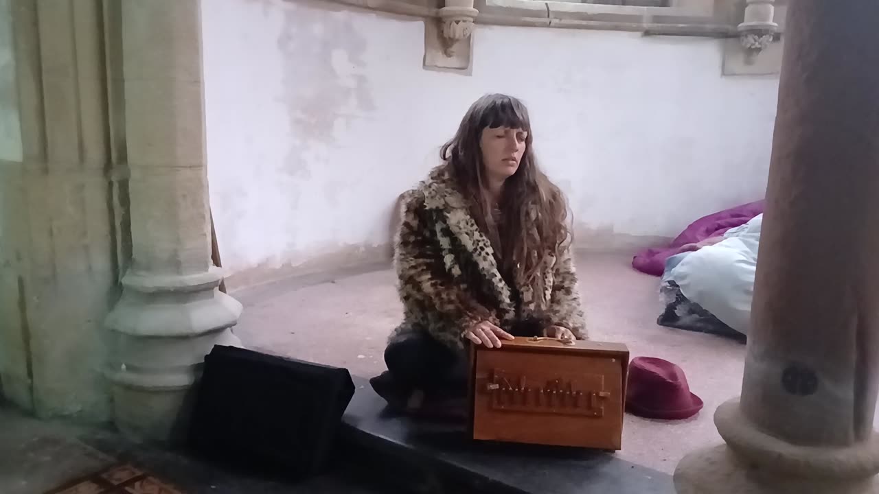 Cass Choir Member playing for the dead