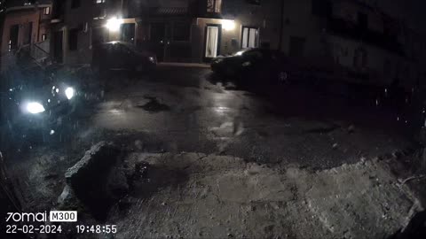 Car Crashes Into a Stone