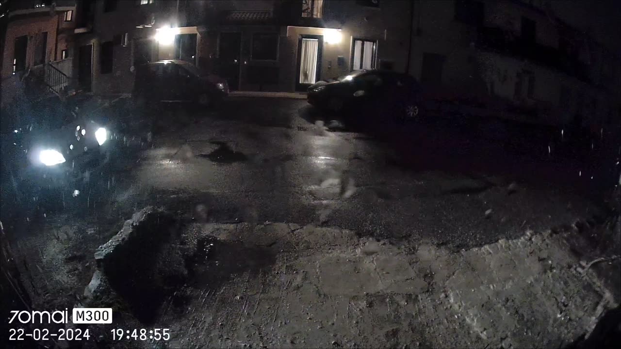 Car Crashes Into a Stone