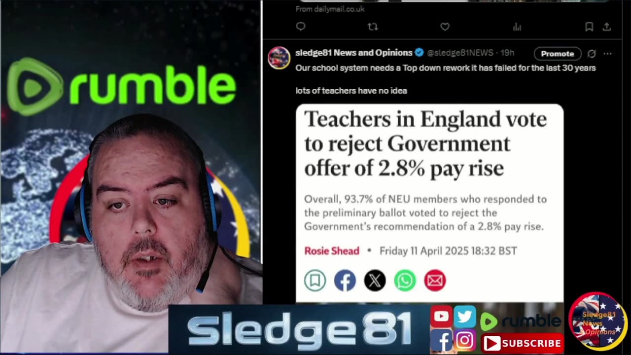 Teachers in England vote to reject Government offers of 2.8 pay rise