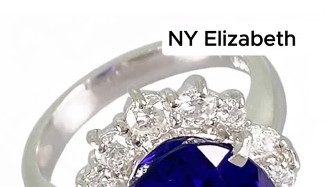 PLATINUM TANZANITE & DIAMOND RING
