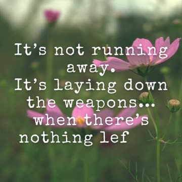 Choosing peace is not giving up