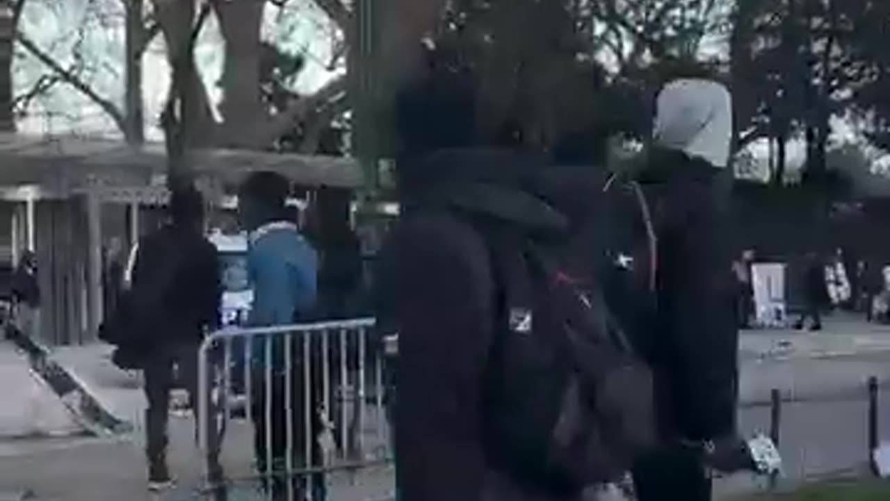 Police in Paris forced to flee by those now in charge.
