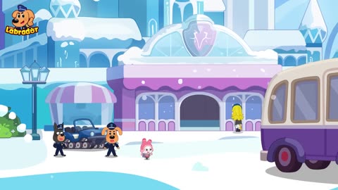 Snowy Day WaterCity Mystery Police Cartoon Safety Rules Sheriff Labrador