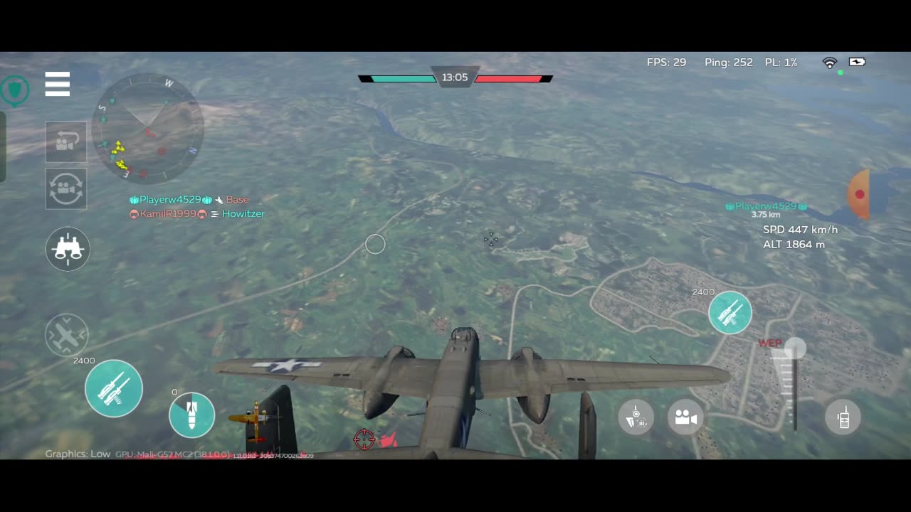 War Thunder Tier 4 bombers gameplay - B-25, He-111