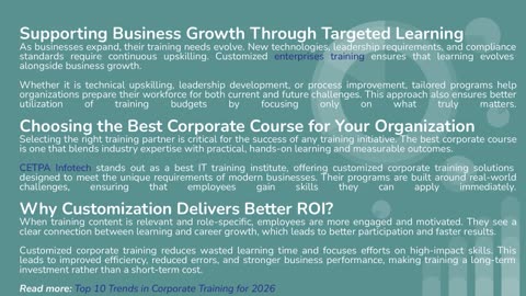 Customized Corporate Training Programs for Modern Businesses