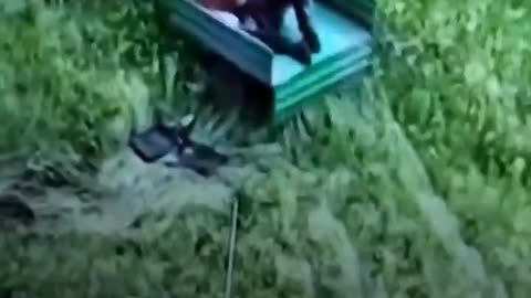 🇺🇦 Wounded Ukrainian soldier rescued by unmanned ground vehicle.