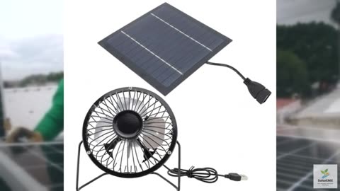 ariarly 5W Solar Panel Fan Kit with Strong Sunlight Power, USB Solar Fan for Out