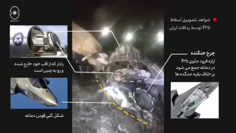 Iran Publishes what seems to be a wreckage of a F-35 fighter jet