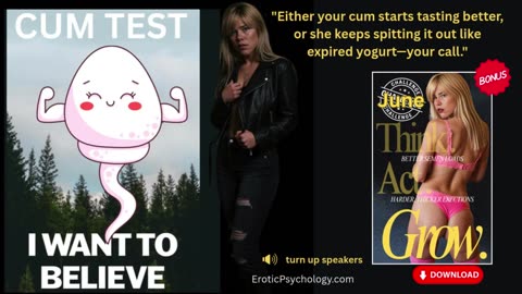 “THE CUM TEST: Jerk Off, Look at Your Load, and Finally Face the Truth About Your Testosterone”
