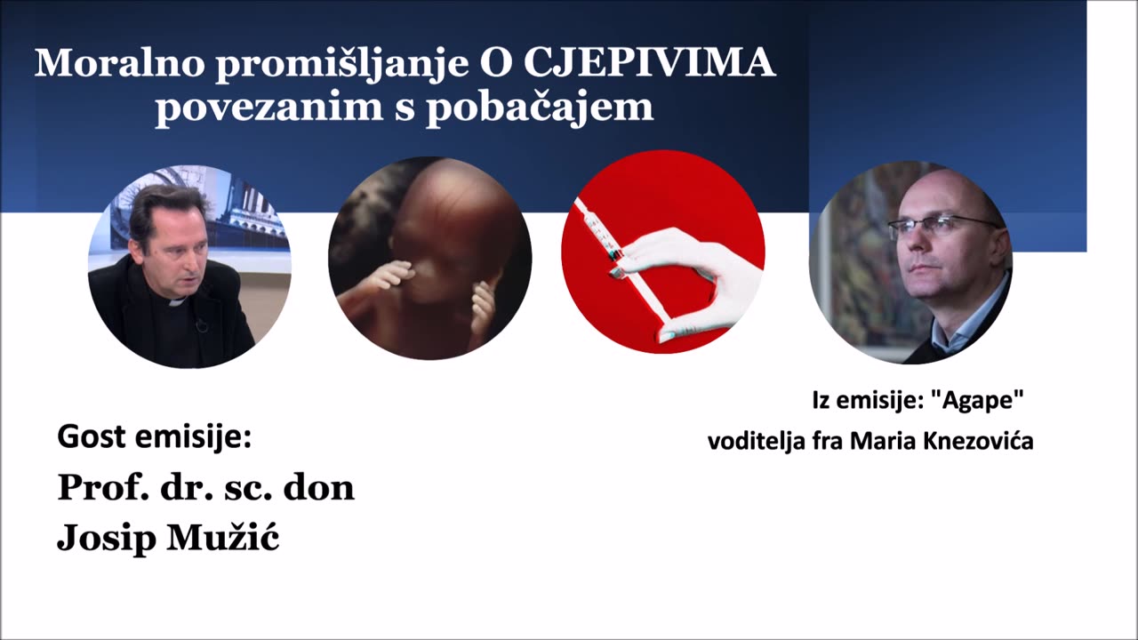 Cjepiva povezana s pobačajem - don Josip Mužić u emisiji Agape, 2020