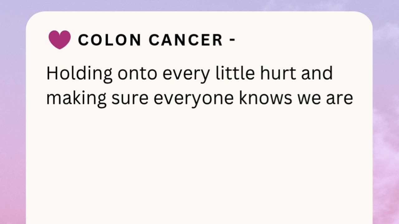 COLON CANCER ❤️