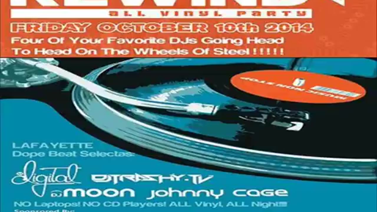 DJ Moon, Johnny CaGe, DJ Digital, DJ Trashy - Vinyl Rewind 4 at NiteTown (10-10-2014)
