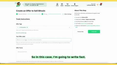 NoOnes - Step by step guide of how to sign up on and - Create your first offer on NoOnes