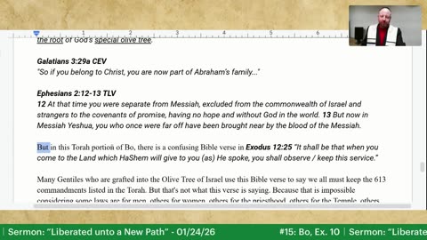 Shabbat Service - 01/24/26︱Sermon - "Liberated unto a New Path"︱Portion - #15: Bo