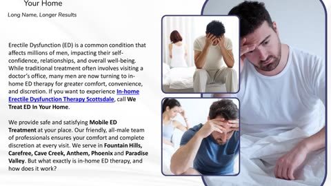 What Is In-Home Erectile Dysfunction Therapy and How Does It Work?