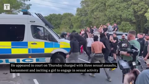 Anti-Migrant Protesters Clash With Police Outside Asylum Hotel