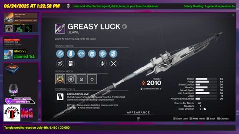 Destiny 2: 6-24-25 Perdition is the Lost Sector. Void Surge.