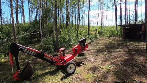 Backhoe Day! Watch Me Dig and Remove a Stump! #livingoffgrid