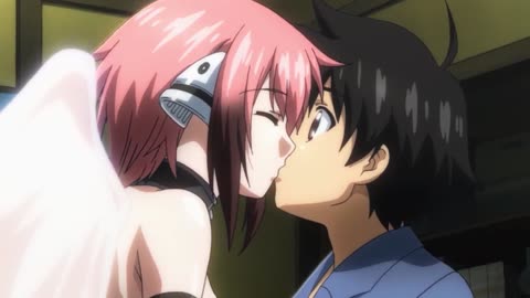Heaven's Lost Property - Ikaros kisses Tomoki