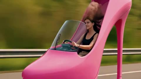 Shoe heel car for girls 🤪