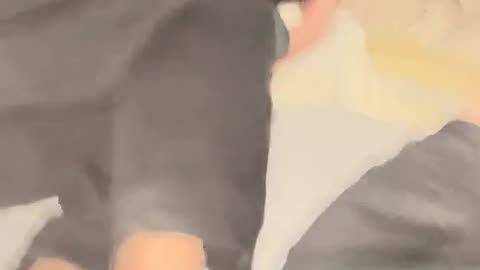 Cute girl tickled while sleeping moves feet fast