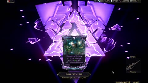 4000 Kuva spent on Phenmor Riven. Warframe