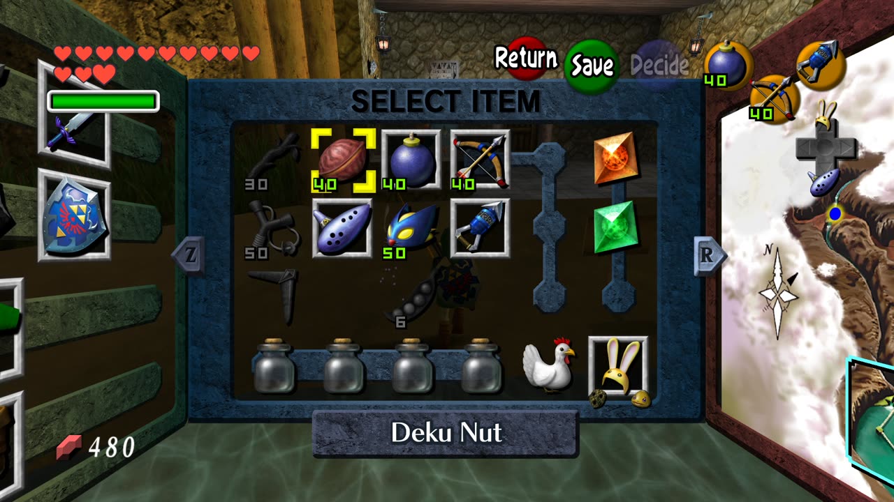 Zelda Ocarina of Time - Stealing the fisherman's hat