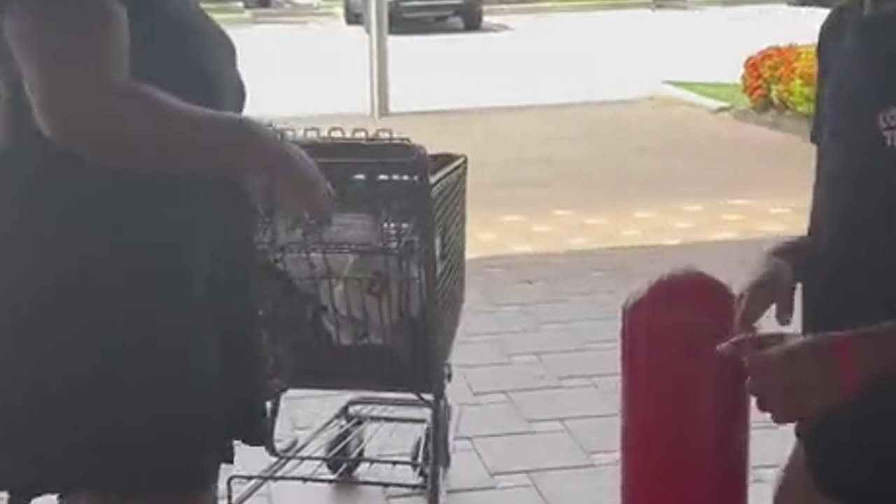 Stupid ni66er turns shoplifting into armed robbery