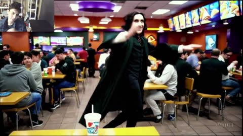 Outtake #3,062 Of Severus Snape From Harry Potter Series Is Dancing At A Taco Bell Restaurant Fake