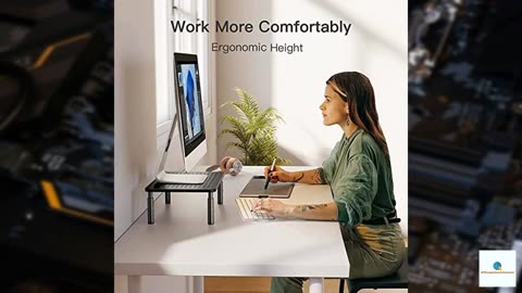HUANUO Monitor Stand, Monitor Stand Riser 3 Height Adjustable, Monitor Riser with Airflow