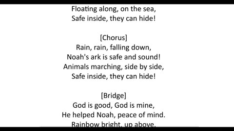 Noah's Ark, Safe Inside gospel song lyrics video