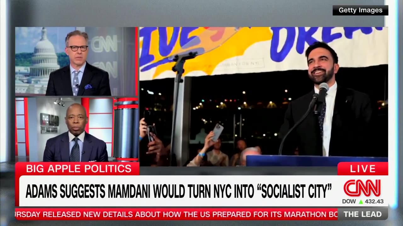 'A Little Research': Adams Hits Back After Tapper Says He Can't Remember Mamdani 'Praising Hamas'