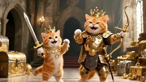 Kitten works out to stay healthy with the help of mama cat