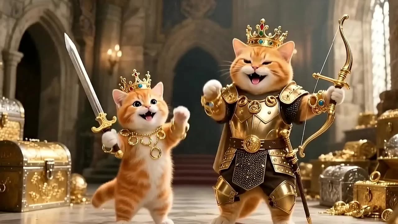 Kitten works out to stay healthy with the help of mama cat