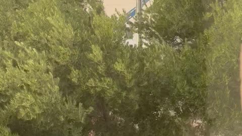 Cell Tower Workers Stuck In Swaying Crane During Dust Storm