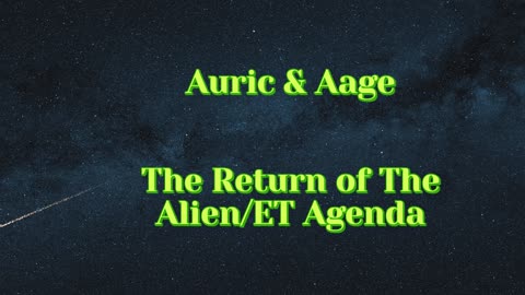LIVE - THE RETURN OF THE AI & THE ALIEN/ET AGENDA