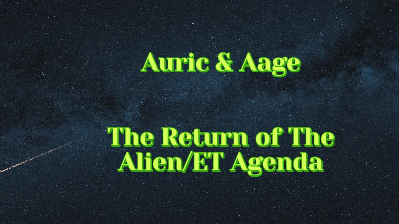 LIVE - THE RETURN OF THE AI & THE ALIEN/ET AGENDA