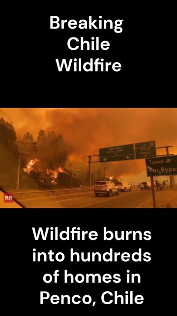 Wildfire burns into hundreds of homes in Penco, Chile