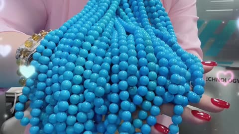 250617-4 Sleeping Beauty Turquoise Bead Strand: Frozen Glacial Blues on the Wrist