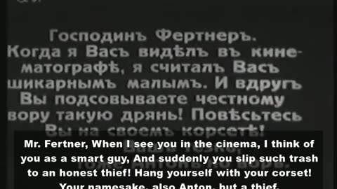 ANTOSHA RUINED BY A CORSET (Russia-1916) NEW English subtitles.
