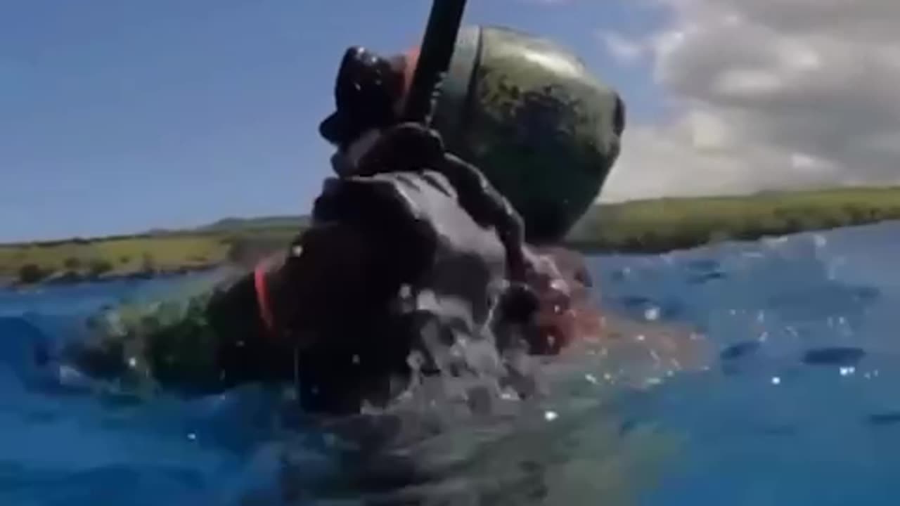 IN RUSSIA AN OCTOPUS NEARLY STRANGLED A DIVER WHEN HE WENT DOWN FOR HIS CATCH