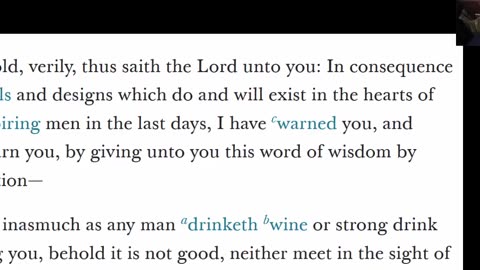 What is Clean or Unclean Now Days - Word of Wisdom Makes You Think on this topic -8-17-25