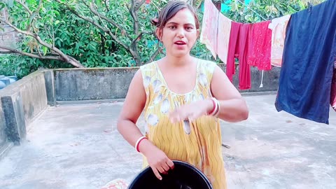 😌আজ জামাকাপড় কেঁচে শুকোতে গিয়ে একেবারে বিকেল হয়ে গেল