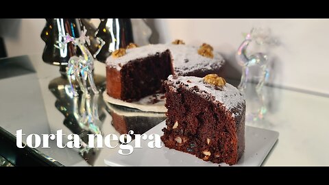 torta negra de navidad (FÁCIL)