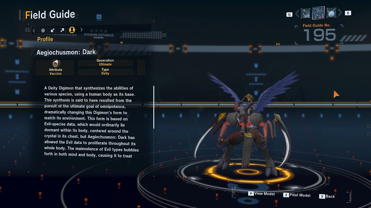 aegiochusmon dark all digivolution/de-digivolution/profile Digimon Story Time Stranger