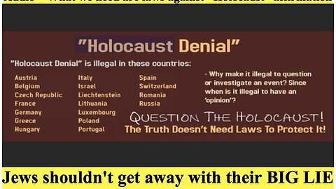 What we need are laws against holocaust affirmation