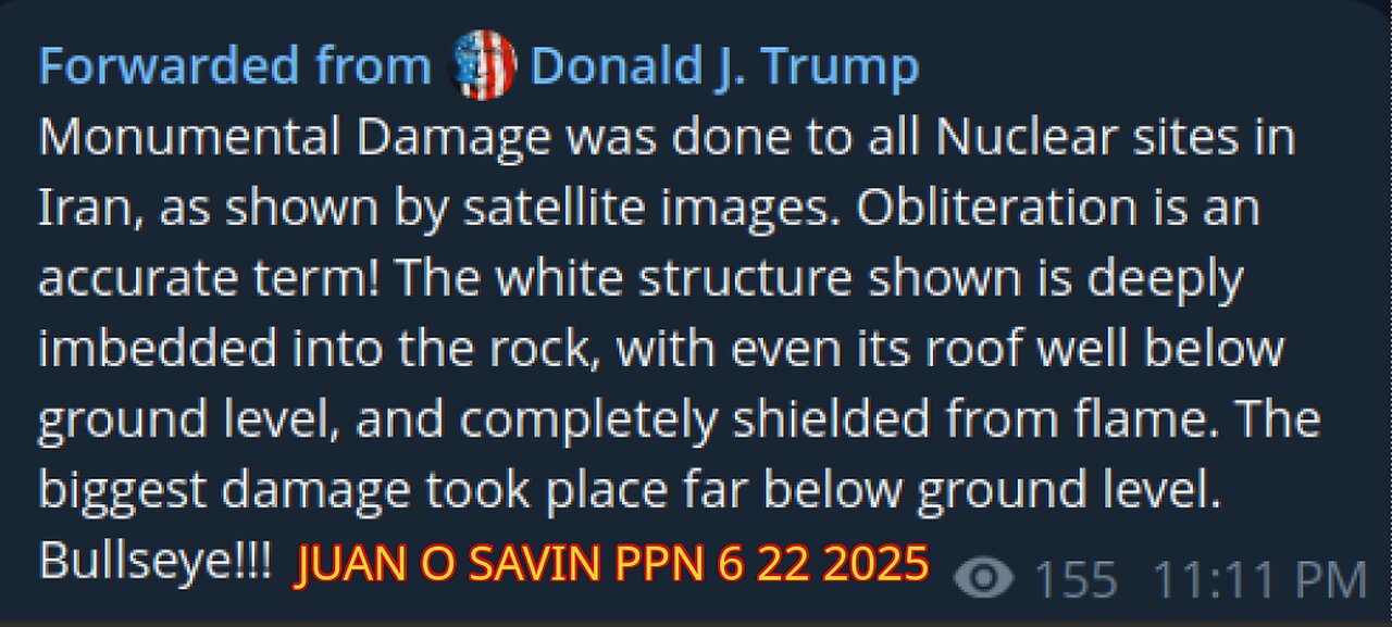 JUAN O SAVIN - Operation Night Hammer BULLSEYE!!!!- PPN 6 22 2025